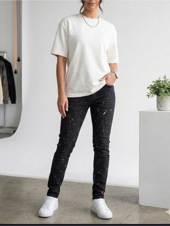 karter Denim - Karter Paint-Splatter Slim Jeans